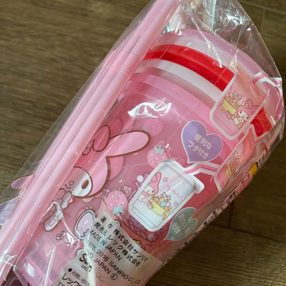 ONE Left! MY MELODY & MY SWEET PIANO-NWT Cup/Straw Set - Picture 10 of 11